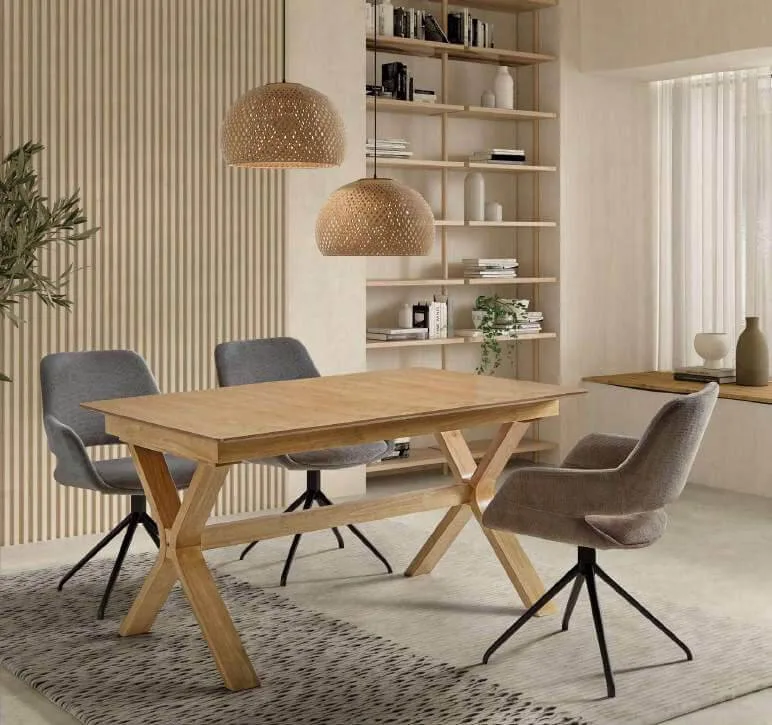 Silla tapizada giratoria 360º