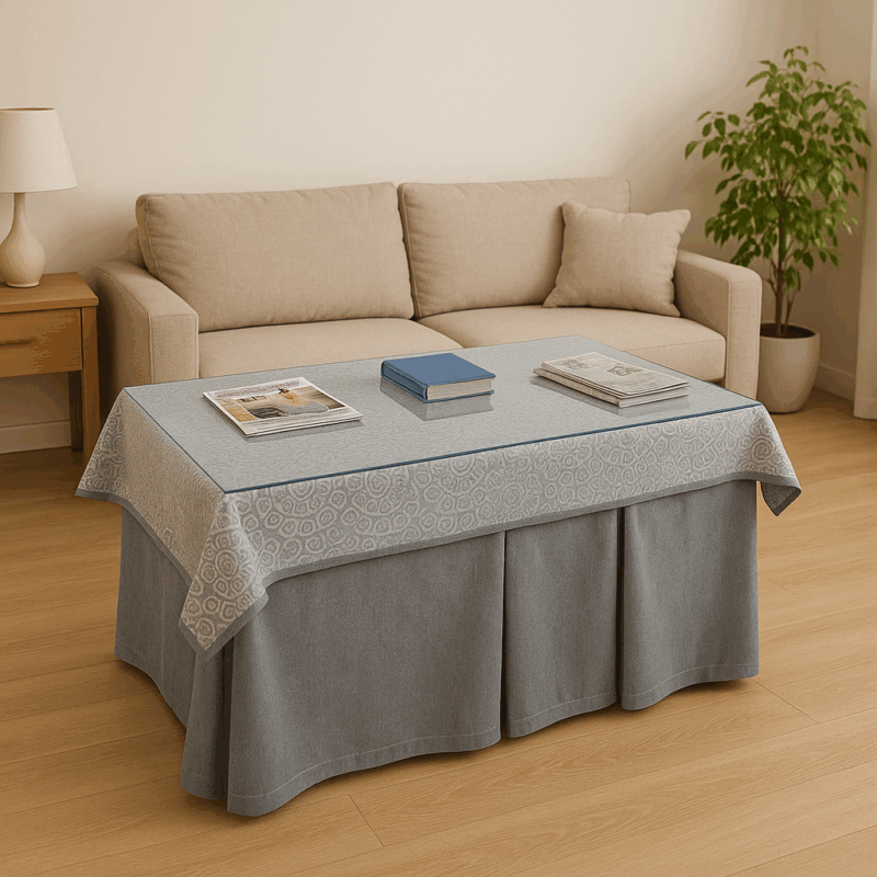Mesa camilla completa cristal y ropa - Imagen 3