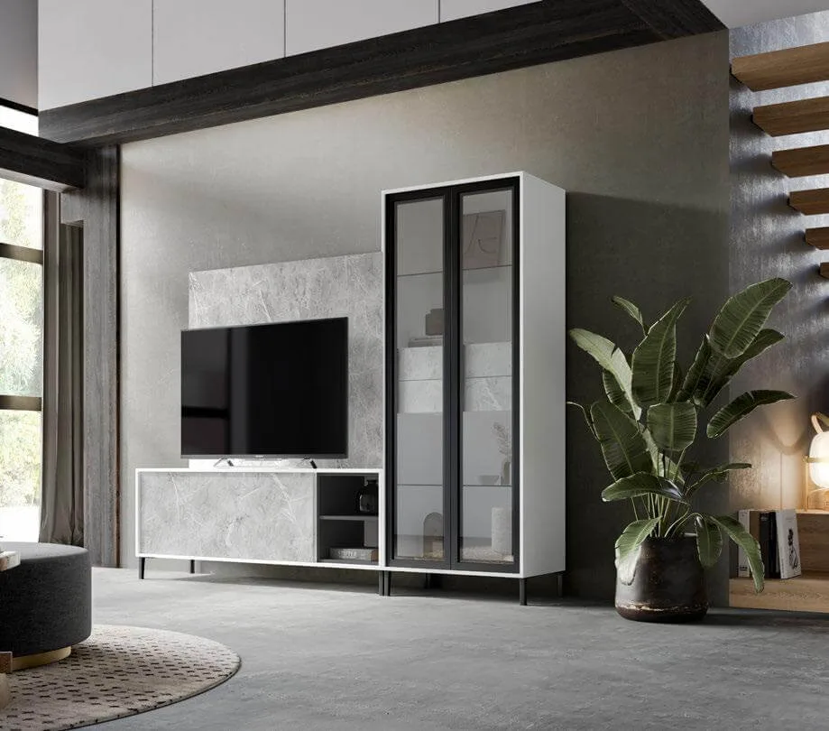 Mueble de salón marmoleado